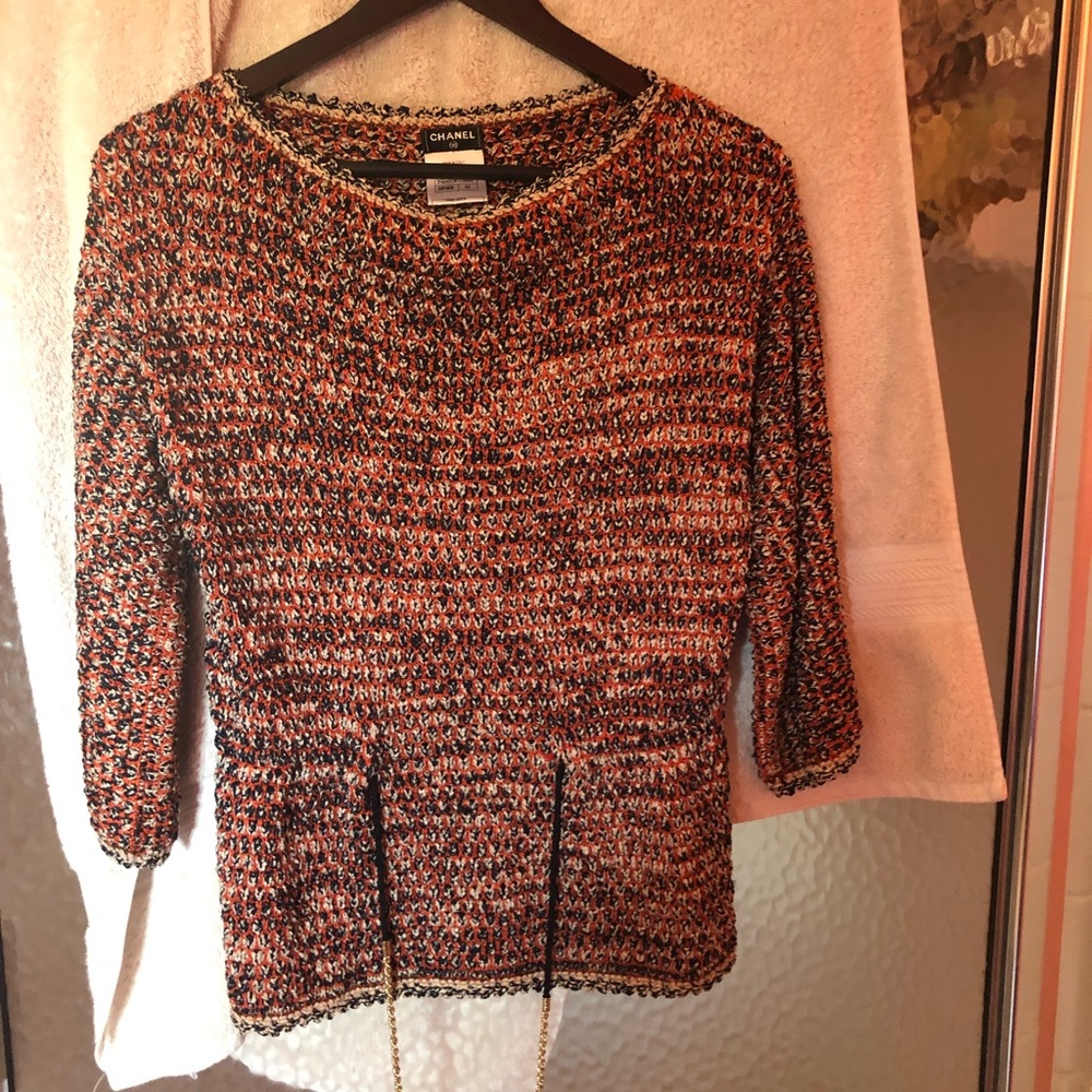 Chanel sweater with chain belt- size 42